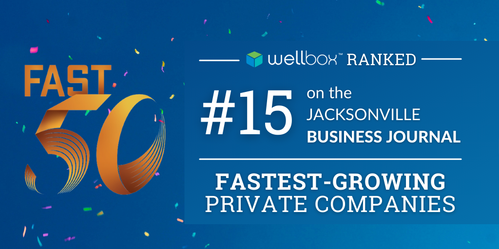 Jacksonville Business Journal revealed Wellbox as No. 15 within its 2021 Fast 50 Awards, which recognizes the fastest-growing companies.